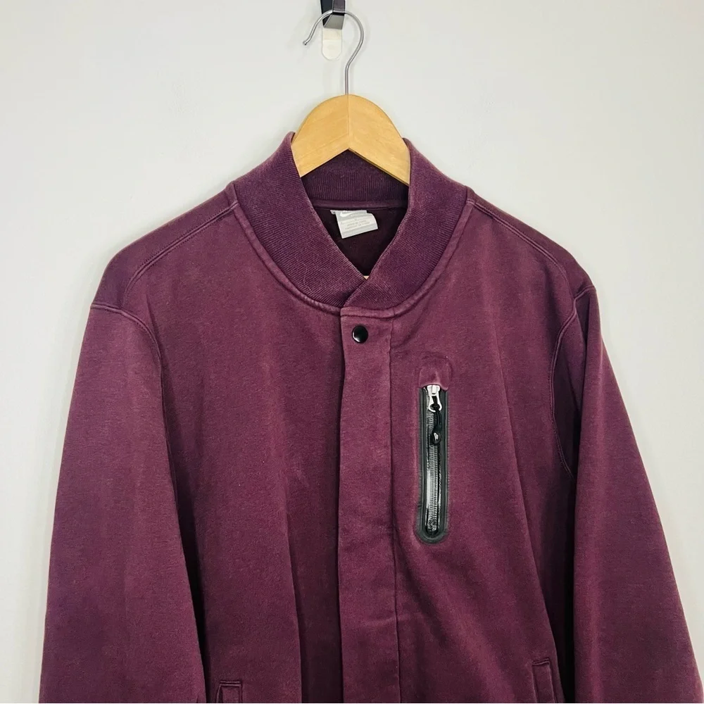 Nike Sportswear Maroon Fleece Destroyer Bomber Jacket L - Picture 4 of 7